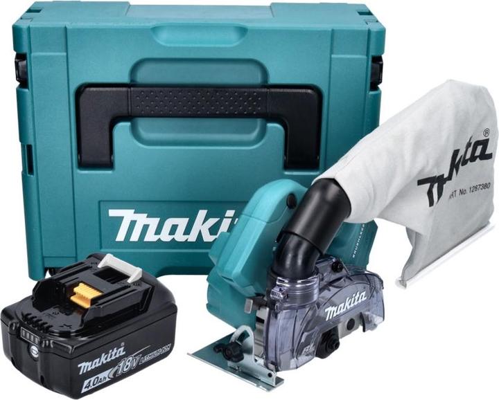 Produktbild Makita DCC 500 M1J Akku Diamantschneider 18 V 125 mm Brushless + 1x Akku 4,0 Ah + Makpac - ohne Lade (Exzenterschleifer)