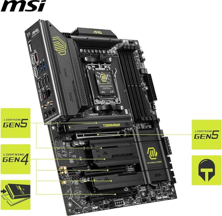 Produktbild MSI MAG X870 Tomahawk WIFI (AM5, AMD X870, ATX)