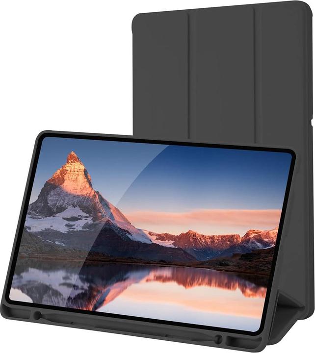 Techsuit - Flex Trifold (with Pencil Holder) - Samsung Galaxy Tab S6 Lite (2020/2022/2024) - Black (Samsung Galaxy Tab S6 Lite (2022), Samsung Galaxy Tab S6 Lite (2024))