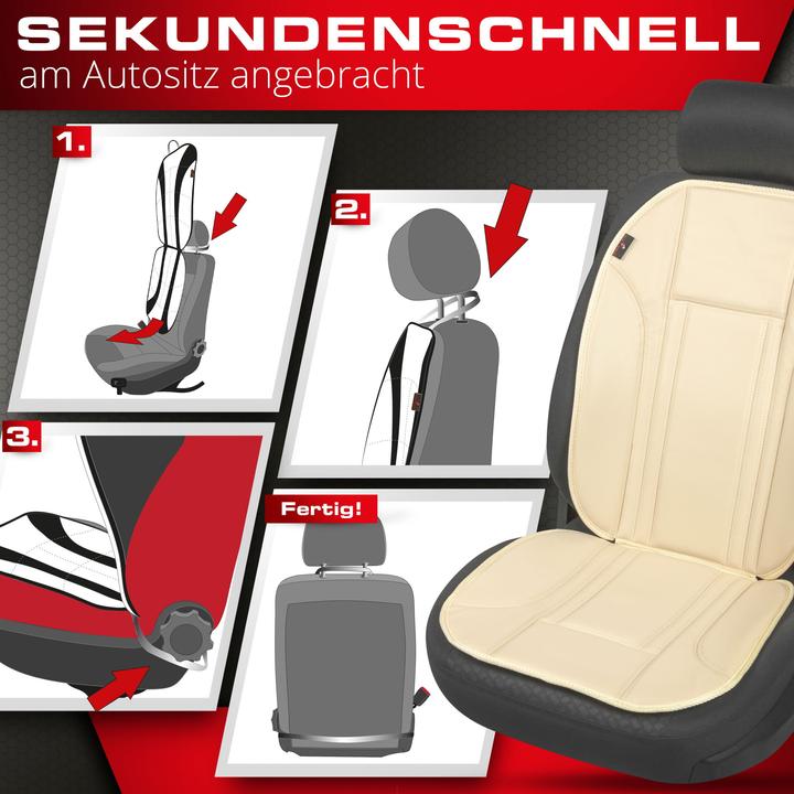 Actual product image Walser Ravenna beige faux leather seat cover