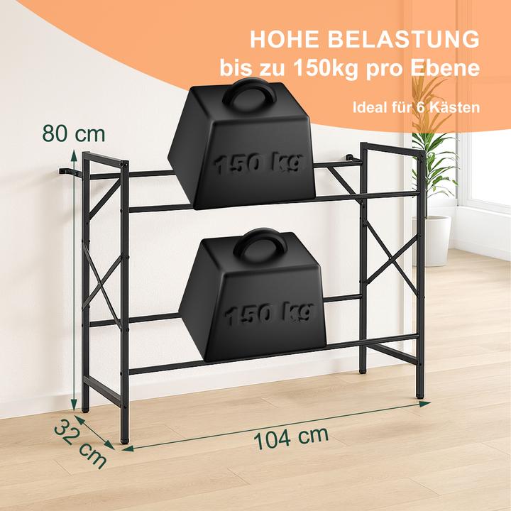 Actual product image Relaxdays Bottle holder rack (104 x 32 x 80 cm)