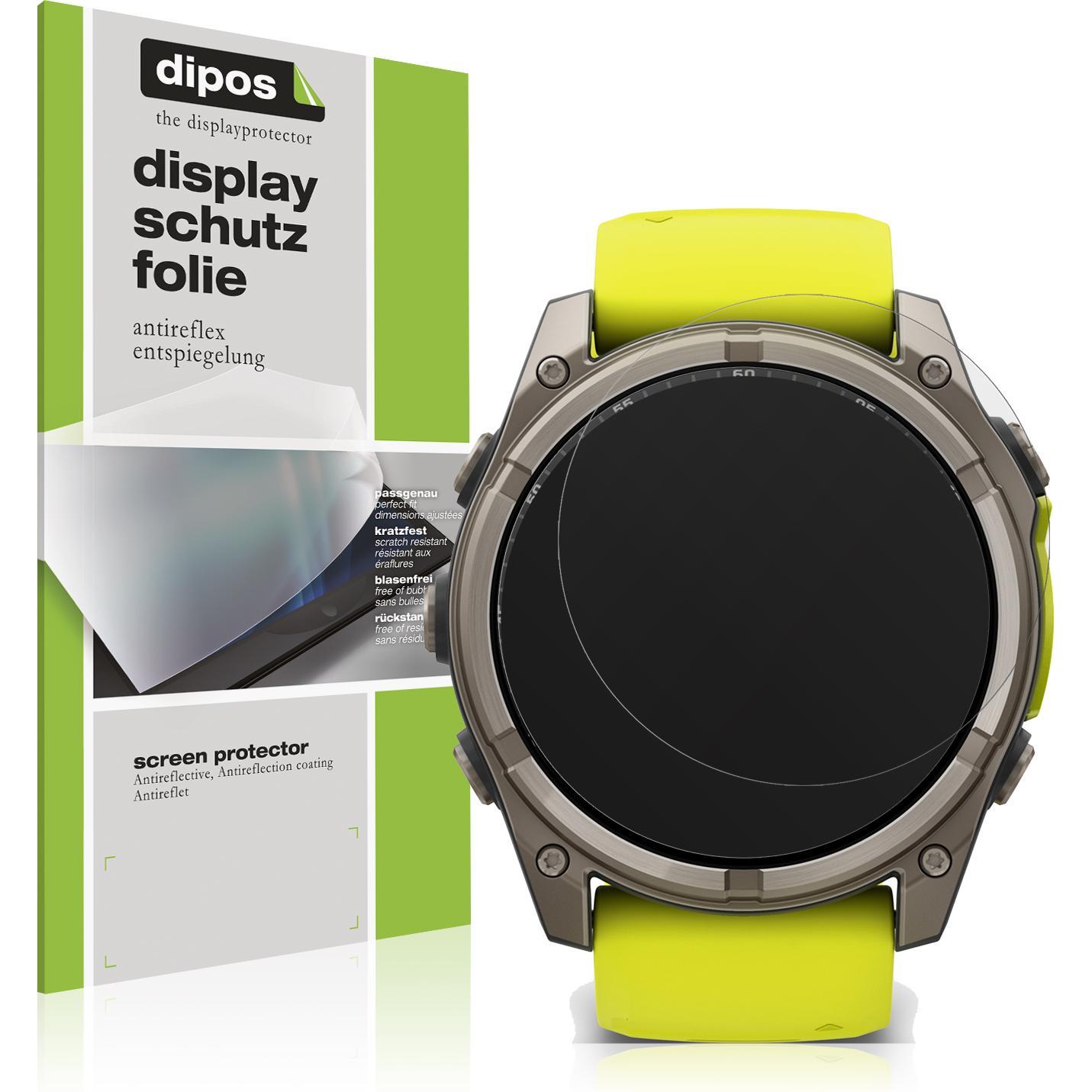Dipos Schutzfolie Matt für Garmin Tactix 8 51mm SOLAR, Smartwatch Schutzfolie, Transparent
