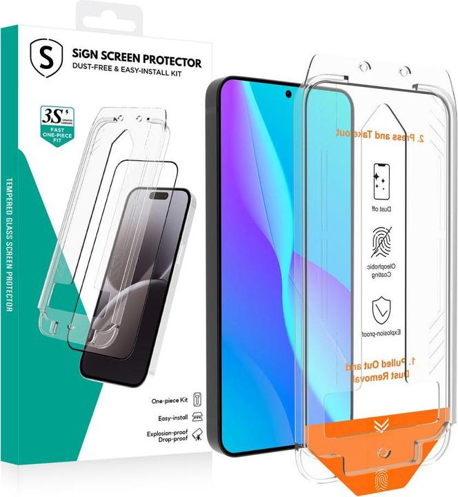 Image du produit SIGN Full Coverage Screen Protector for Samsung Galaxy S25 with Mounting Frame (Samsung Galaxy S25)
