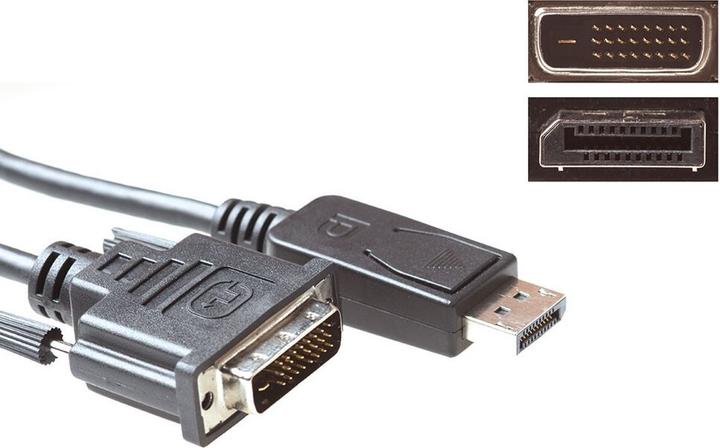 Actual product image ACT Conversion cable DisplayPort male to DVI male 5.00 m. Length: 5 m Dp male (5 m)