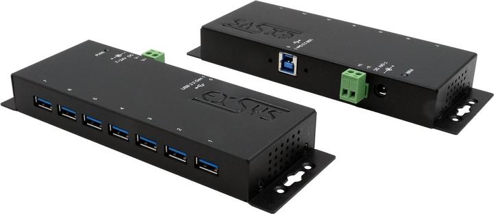 Produktbild Exsys USB 3.2 HUB 7-Port extern inkl.Netz. inkl.Netzteil 12V/3A und USB Kabel (USB-B, 7 Ports)