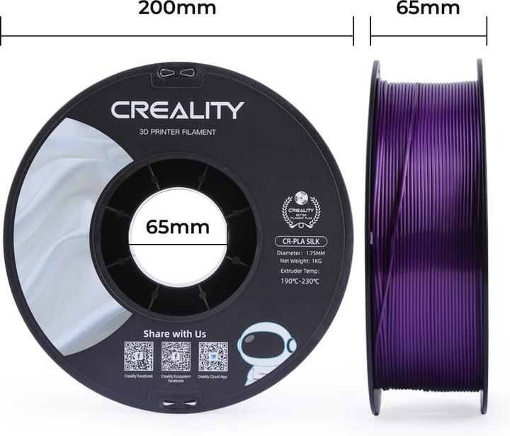 Produktbild Creality CR-Seide (PLA, 1.75 mm, 1000 g, Violett)