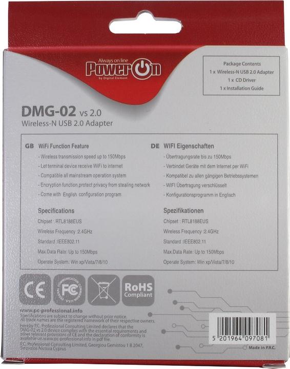 Produktbild Intertech Inter-Tech DMG-02 Netzwerkadapter (USB)