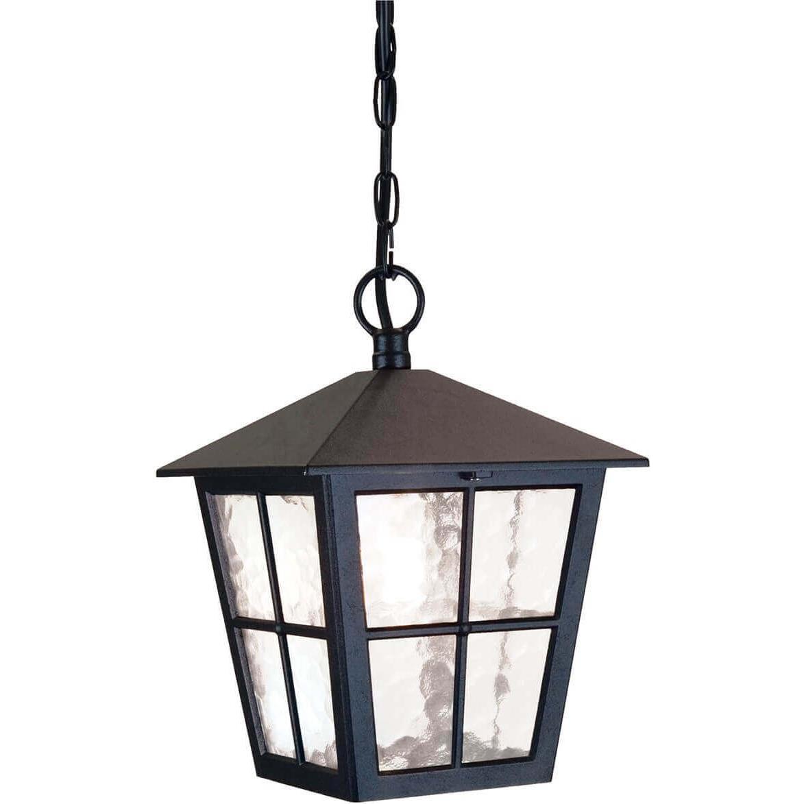 Elstead Lighting, Gartenbeleuchtung, Canterbury Aussen-Hängeleuchte E27 30cm Schwarz IP43 (3000 lm, E27, IP43)