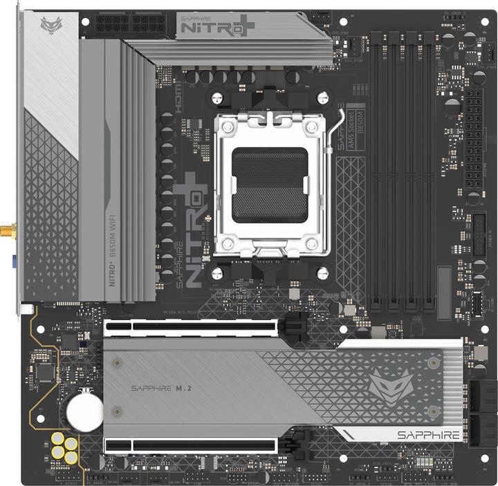 Sapphire NITRO+ B850M WIFI 1xHDMI 1.4 1xDP 1.2 (AM5, AMD B850, mATX)