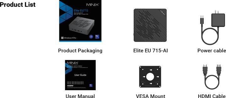 Produktbild Minix Elite EU715-AI (1000 GB, 32 GB, Intel Core Ultra 7 155H)
