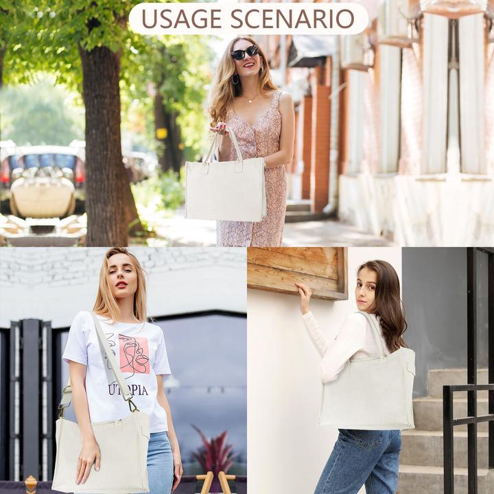 Produktbild Only-Bags.Store Tragetasche aus Segeltuch, grosse Umhängetasche, Shopper, Tasche mit breitem Riemen