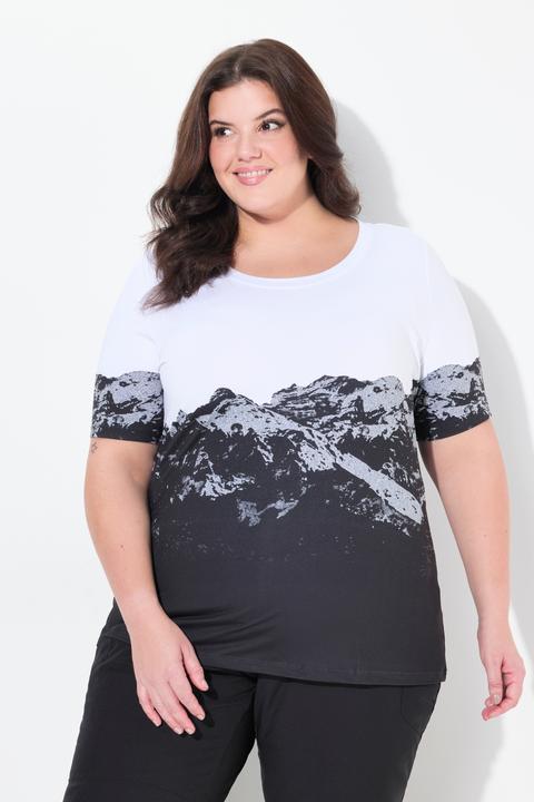 Produktbild Ulla Popken Funktionsshirt, Berge, Rundhals, Halbarm, recycelt (50, 52)
