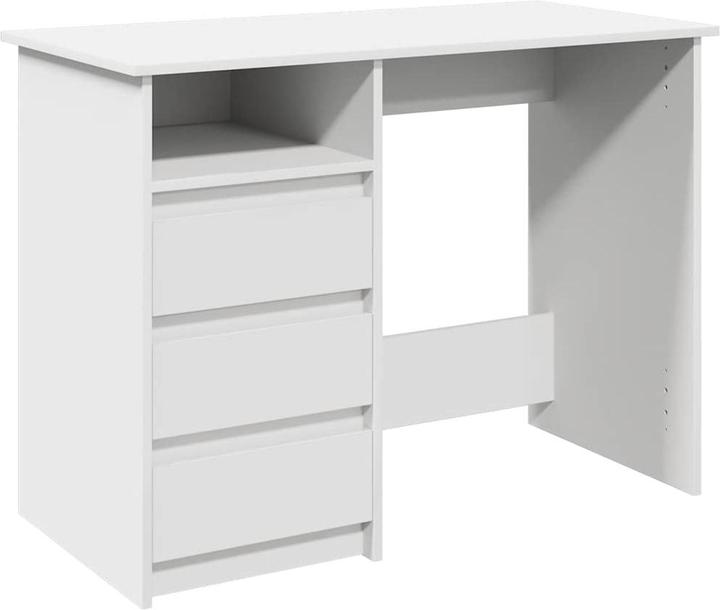 Produktbild VidaXL Schreibtisch Weiss 102x50x75 cm Holzwerkstoff Bürotisch Tisch PC-Tisch (102 x 50 x 75 cm)