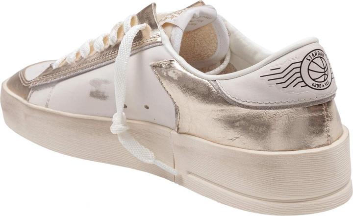 Actual product image Golden Goose sneakers stardan in leather color white and platinum (38)