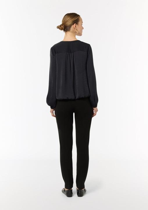Image du produit Comma Bluse Satinblusenjacke mit gerafftem Bund (32)