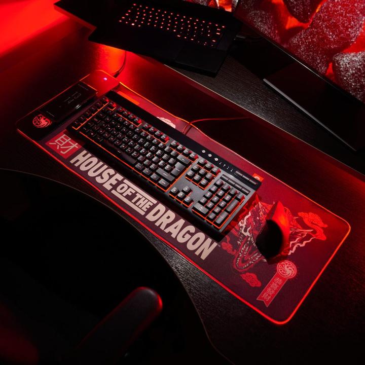 Produktbild Numskull Mauspad House of Dragons + wireless Charge 30x80cm (XXL)