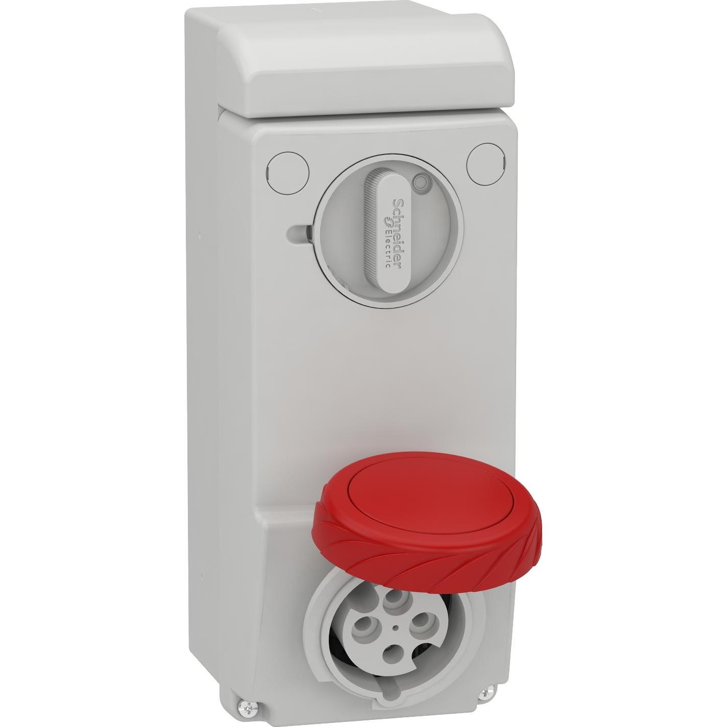 Schneider Electric, Steckdose, SE 83085 Wandsteckdose Verrieg. Ip65 16A 400V 4P