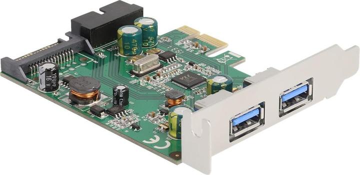 Immagine prodotto Delock Scheda PCI Express x1 a 2 x USB 3.2 Gen 1 Type-A esterno + 1 x connettore USB 19 pin maschio interno