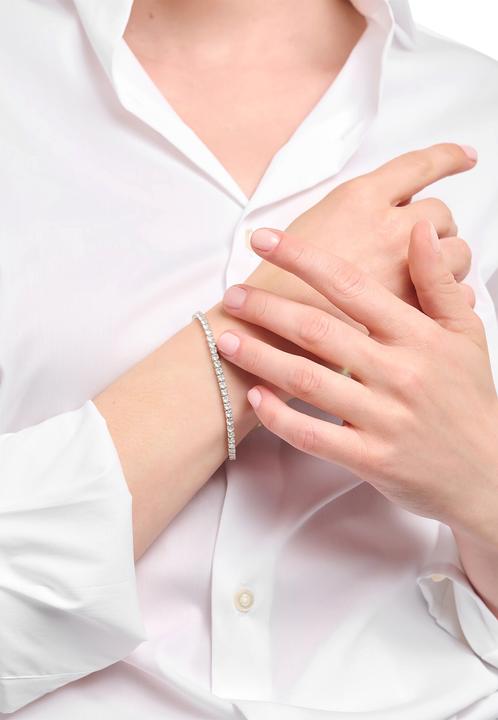 Actual product image Thomas Sabo Tennis bracelet with white stones (19 cm, 925 silver)