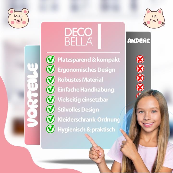 Productafbeelding DecoBella Kleiderbügel für Baby & Kinder (6 x)