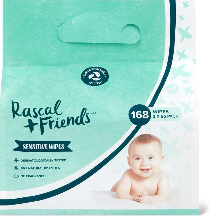 Actual product image Rascals Sensitive Wipes (3 x 56 pcs.)