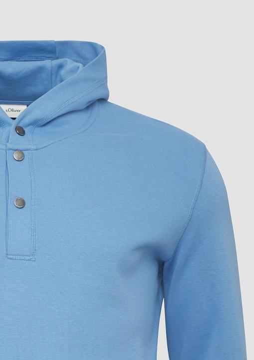 Immagine prodotto S.Oliver Sweatshirt Strukturierter Hoodie mit Druckknöpfen und Kängurutasche (5XL)