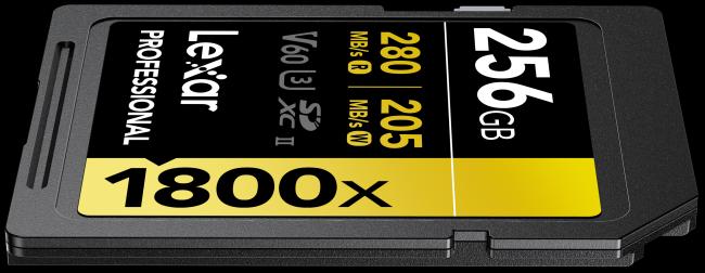 Actual product image Lexar Professional 1800x (256 GB, SDXC, U3, UHS-II)