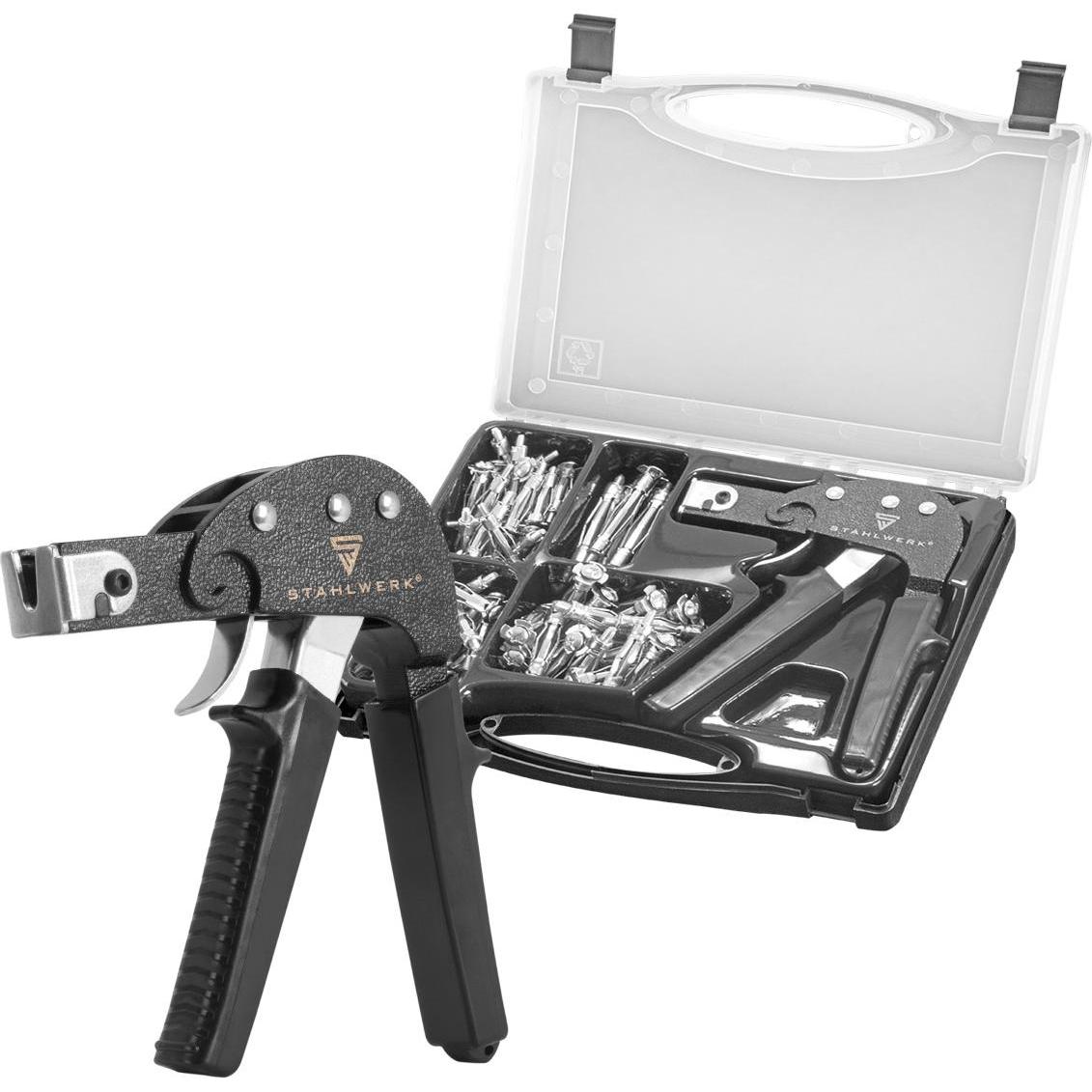 Thumbnail - Stahlwerk, Dübel, Hohlraumdübel-Zange im Set mit Metall-Hohlraumdübeln 72-teilig (72 Stk.)