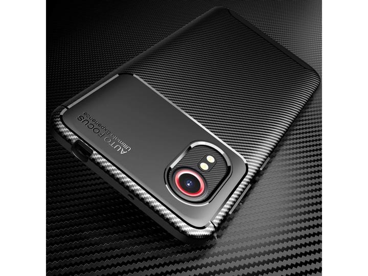 Productafbeelding Screenguard Samsung Galaxy Xcover 5 Hoesje Carbon Design TPU Case (Samsung Galaxy Xcover 5)