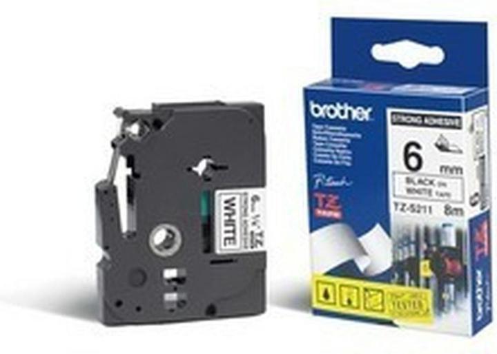 Actual product image Brother Tze-S211 (0.60 cm, Black, White)