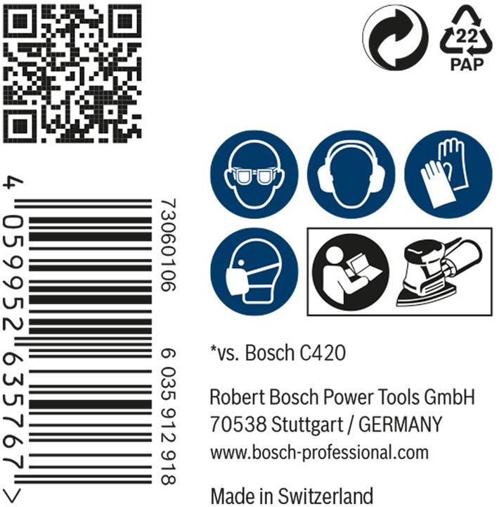 Image du produit Bosch Professional Zubehör EXPERT M480 Filet abrasif, 100 x 150 mm, G 240, 50 pièces (240)