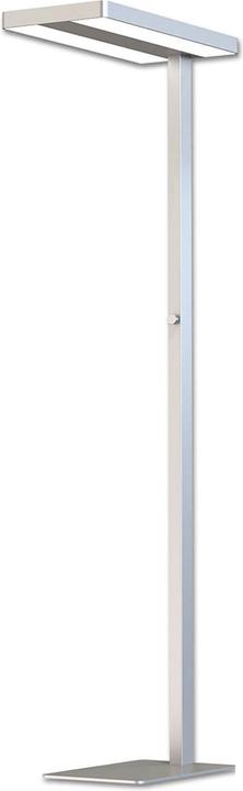 Isoled LED Office Stehleuchte PRO 40W+40W 4000K Silber dimmbar (5500 lm)