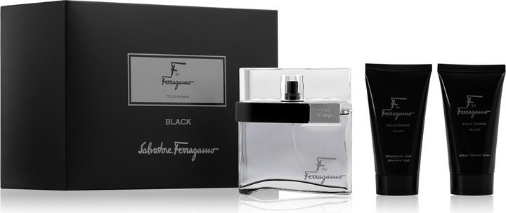 Produktbild Salvatore Ferragamo F By Ferragamo Black - Eau De Toilette 100 Ml + Duschgel 75 Ml + After Shave B (Parfum Set)