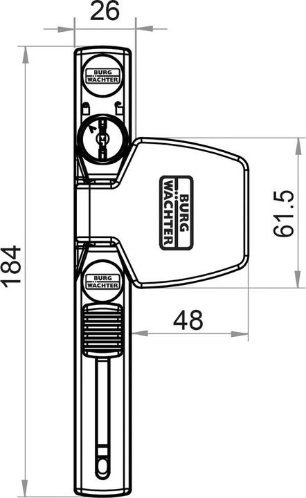 Actual product image Burg Wächter Window security Winsafe WS 33 F1 GL W