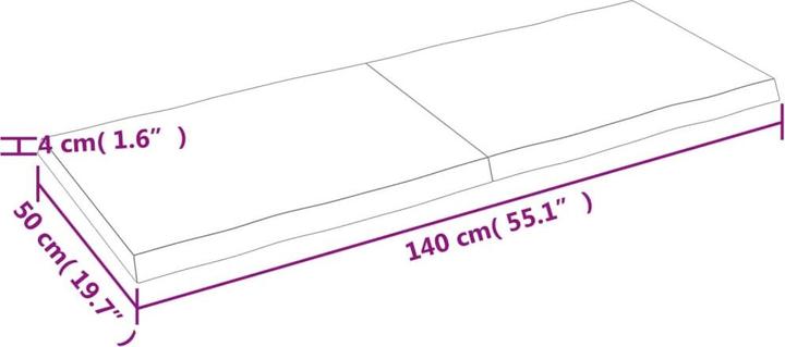 Actual product image VidaXL Aneta (140 x 4 x 50 cm)