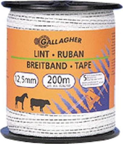 Produktbild Gallagher Kunststoffband weiss 10 mm x 200 m (10 mm)