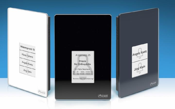 Actual product image Auerswald TFS-Dialog 400 anthracite Intercom system for a/b interfaces with elegant glass front