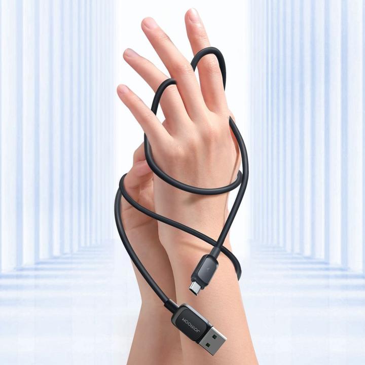 Actual product image Joyroom Color Series USB-A - Micro-USB Cable 2.4A, 2m - Black (2 m)