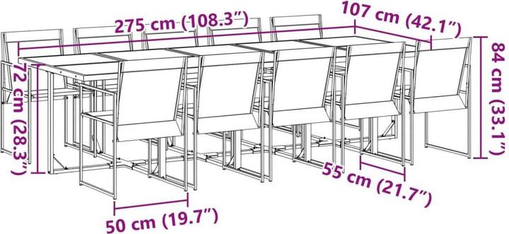 Produktbild vidaXL Garten Essgruppe