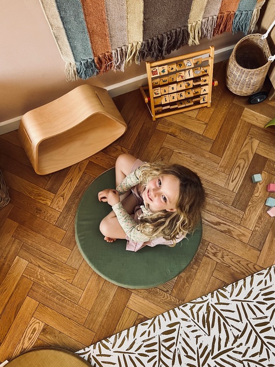 Image du produit Wobbel 360 board rond 70 cm Transparent avec feutre Bébé souris