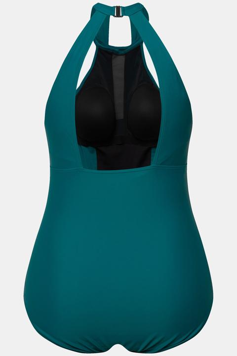 Produktbild Ulla Popken Badeanzug, Neckholder, Softcups, Mesh-Einsatz (50)