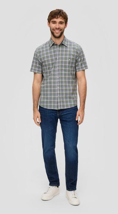 Immagine prodotto s.Oliver Hemd Regular: Gemustertes Kurzarmhemd mit Brusttasche (M)