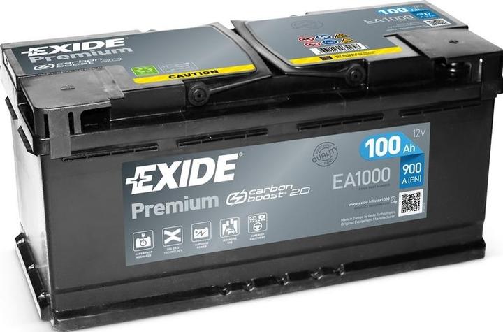 Exide Premium Carbon EA1000 (12 V, 100 Ah, 900 A)
