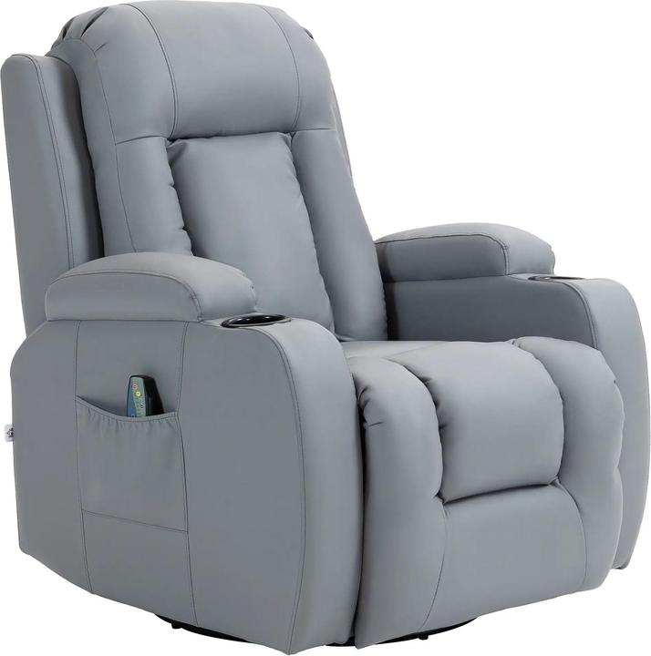 Image du produit Swisshandel24 Fauteuil de relaxation Fonction de massage électrique Fonction de couchage Fonction de basculement