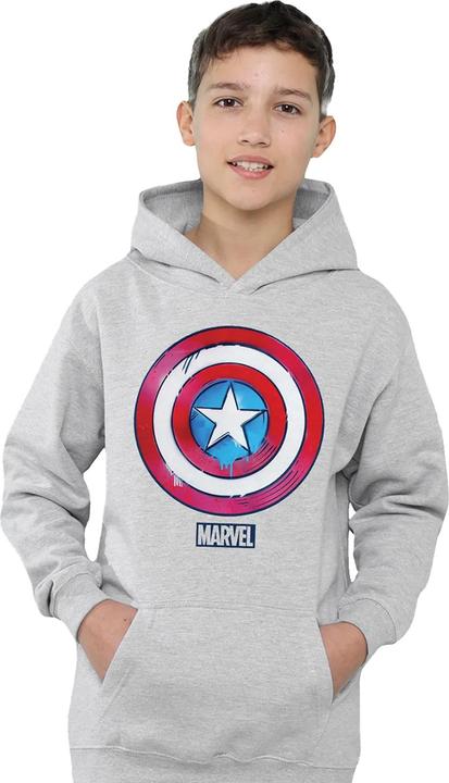 Produktbild Captain America Kapuzenpullover Zum Überziehen meliert (128)