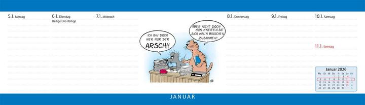 Produktbild Uli Stein Wochenplaner 2026: Tischkalender (Harter Einband, Deutsch)