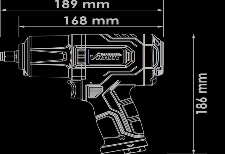 Produktbild Vigor Schlagschrauber ∙ V4801 ∙ Lösemoment maximal (Nm): 1800 Nm ∙ 1/2 Zoll (12,5 mm) Vierkant