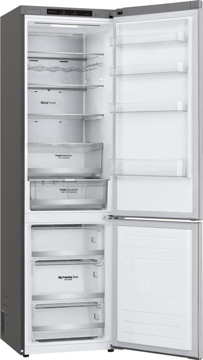 Produktbild LG GBB72NSVCN Kombinierter Kühlschrank, Klasse C, 384L, Weinregal, kein Frost, Edelstahl (419 l)