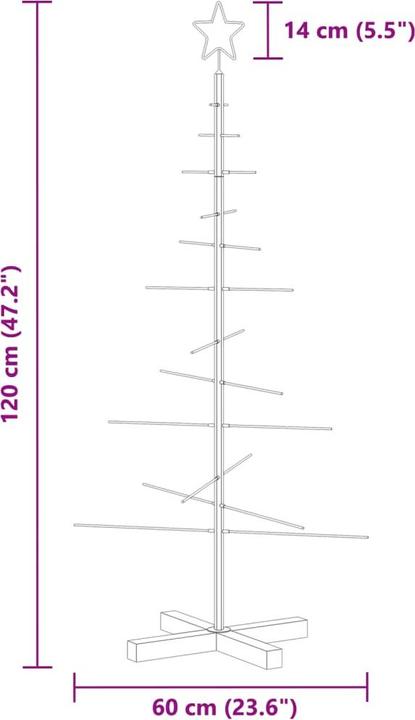 Produktbild vidaXL Metall Weihnachtsbaum (120 cm)