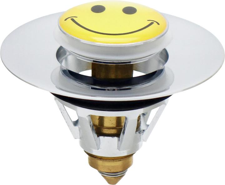 Actual product image Dusbad Pop Up Universal Sink Plug Smiley